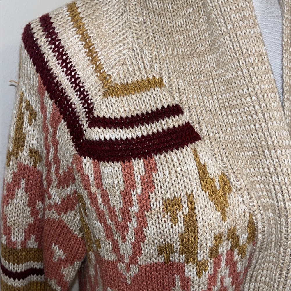 Cozy Beige and Brown Women's Sweater - Picture 5 of 5